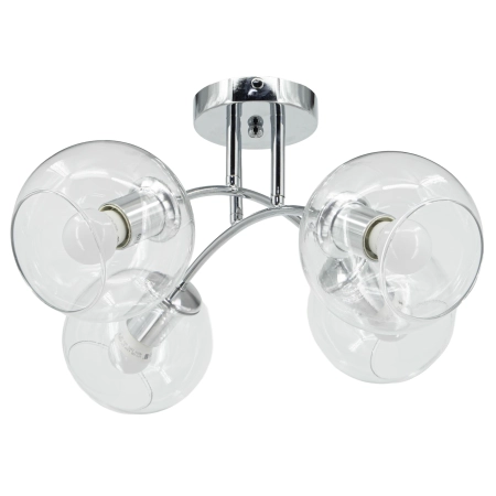 Plafon chromowany szklany 4-punktowy 8084/4 z serii ELBA - Lampy Elem